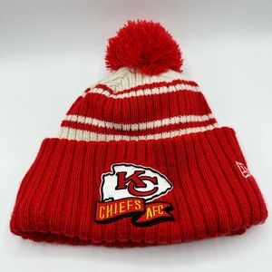 Kansas City Chiefs AFC NFL On Field Beanie Red New Era Cap